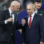 Gianni Infantino i Vladimir Putin na finalu Mundijala 2018. u Moskvi
