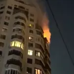 Zgrade u Kijevu u plamenu nakon ruskih napada
