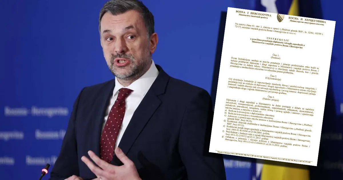 Na adrese svih ambasada BiH u svijetu stigla instrukcija s potpisom Konakovića
