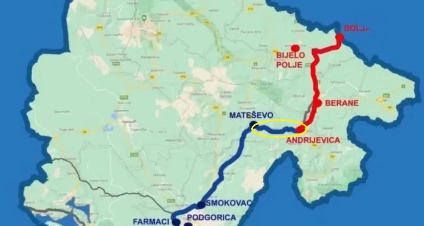 Dionica Mateševo-Andrijevica