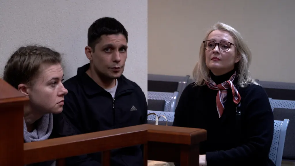 Aliona Gotco, Vladimir Harcevnicov i Ludmila Costenco u sudnici na jednom od prvih ročišta