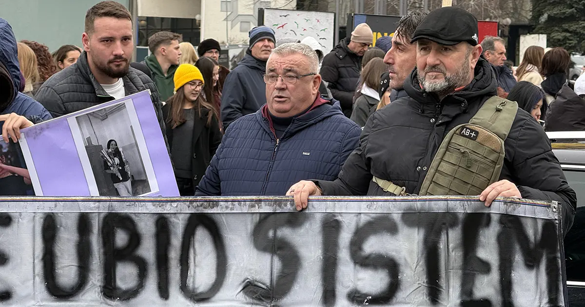 Muriz Memić na protestima u Sarajevu