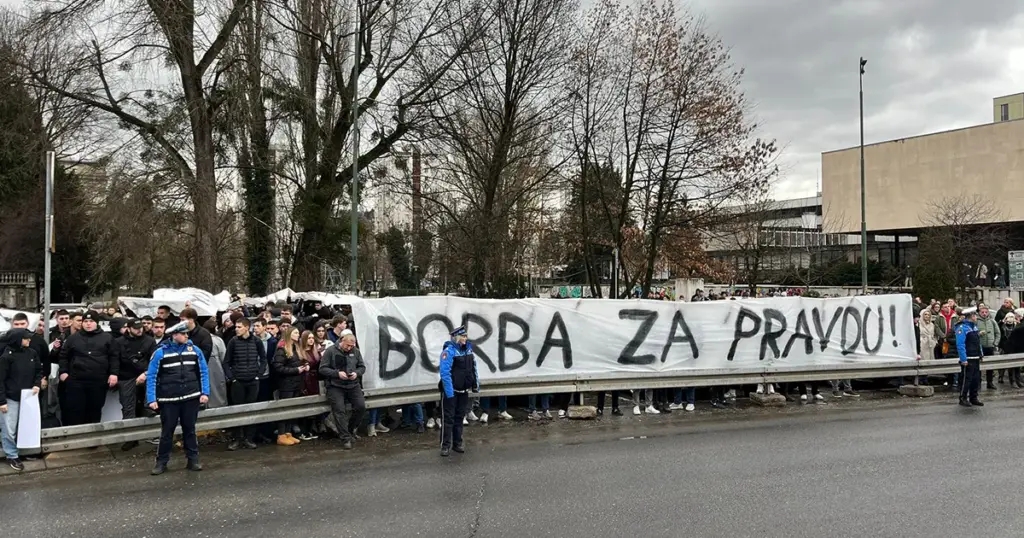 Protesti u Sarajevu nakon pogibije studenta