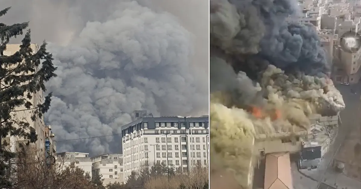 Požar na tržnici u Teheranu