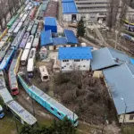 Pogled iz zraka na tramvajsku remizu u Sarajevu