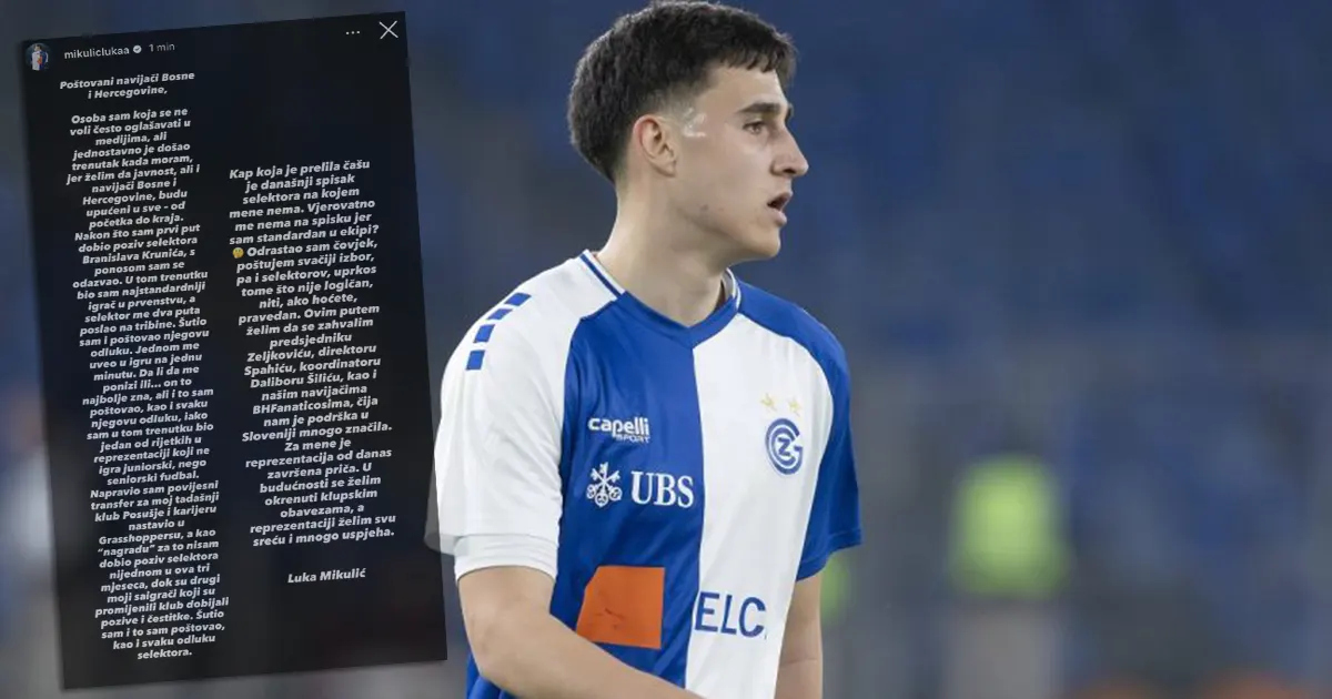 Luka Mikulić se oprostio od bh. dresa