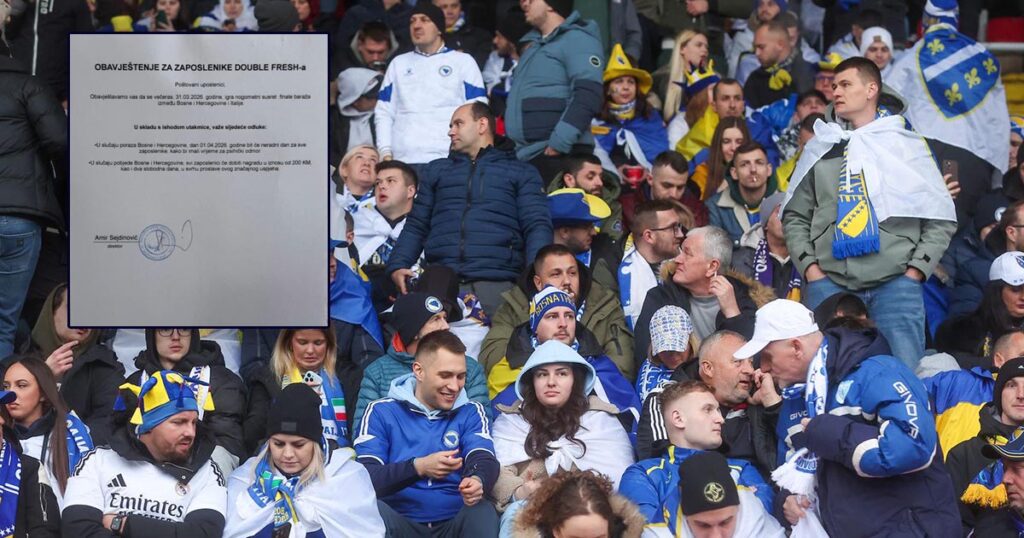 Navijači BiH na tribinama Bilinog polja