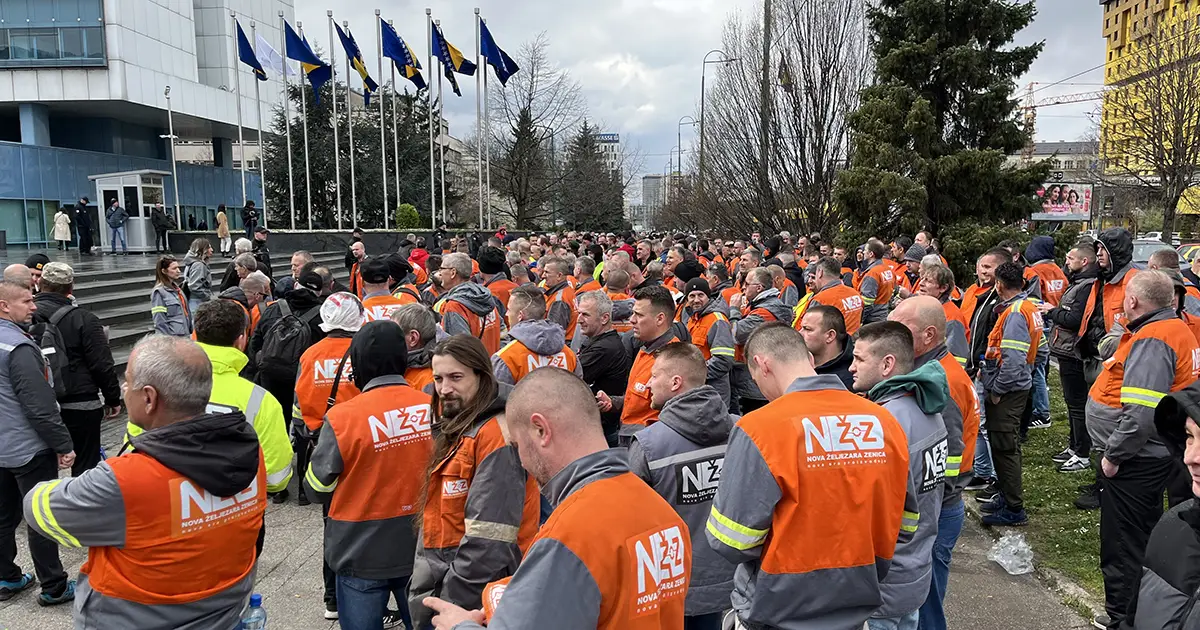 Protest radnika Nove željezare Zenica