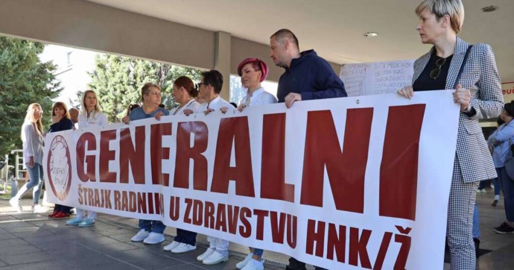 strajk zdravstveni radnici hnk