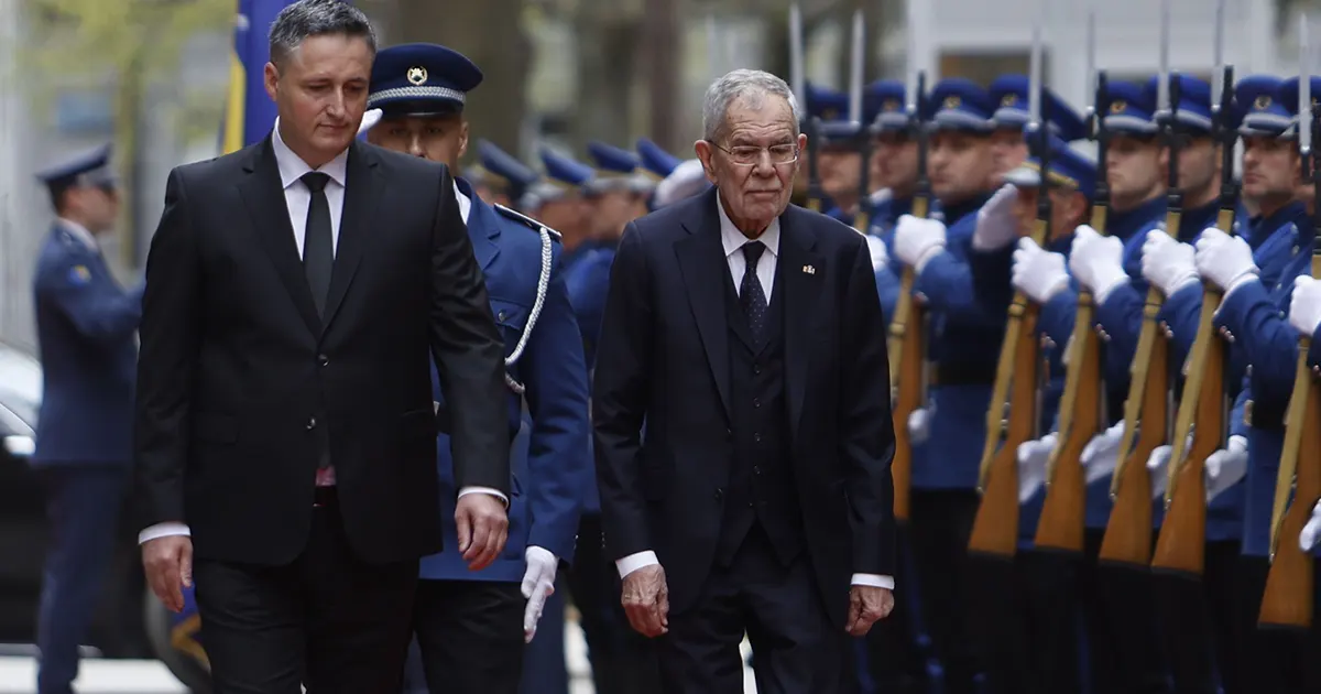 Predsjednik Austrije svečano je dočekan u Predsjedništvu BiH