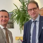 Gradonačelnik Trebinja Mirko Ćurić i Predsjednik Uprave Sparkasse Bank BiH Amir Softić
