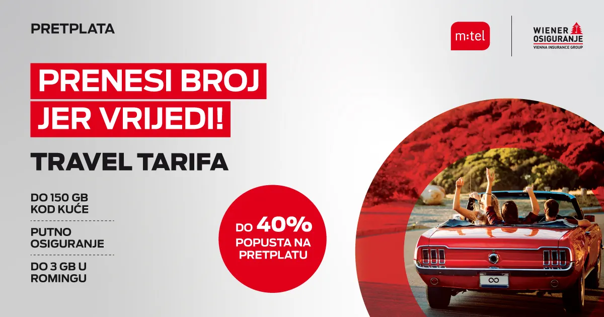 Travel tarife koje pokrivaju sve - sada uz 40% popusta