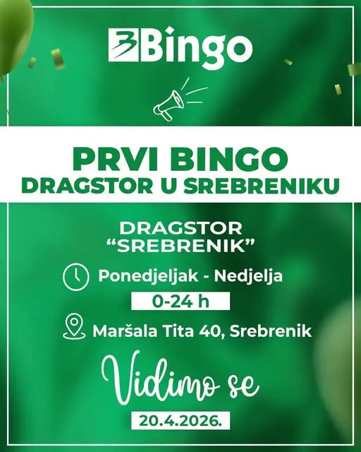 Bingo najavljuje otvaranje dragstora u Srebreniku
