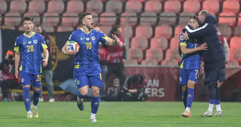 Demirović, Bajraktarević i Dedić na utakmici potiv Italije