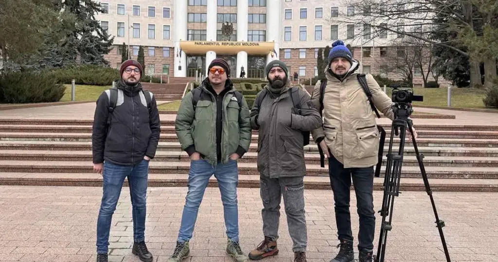 Enes Hodžić, Nino Bilajac, Irvin Pekmez i Mirza Mršo tokom boravka u Moldaviji