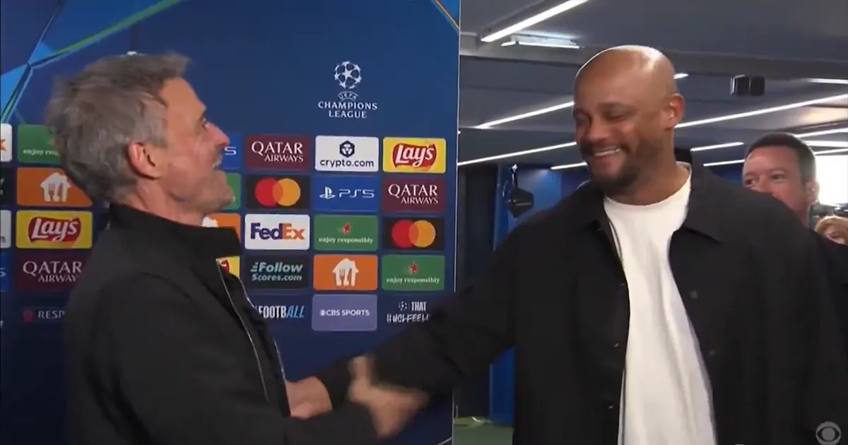 Enrique i Kompany nakon utakmice