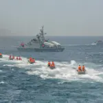 Prizor s ranijih vojnih vježbi iranske mornarice u Hormuškom moreuzu