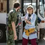 Jasmila Žbanić na snimanju filma "Quo vadis, Aida"