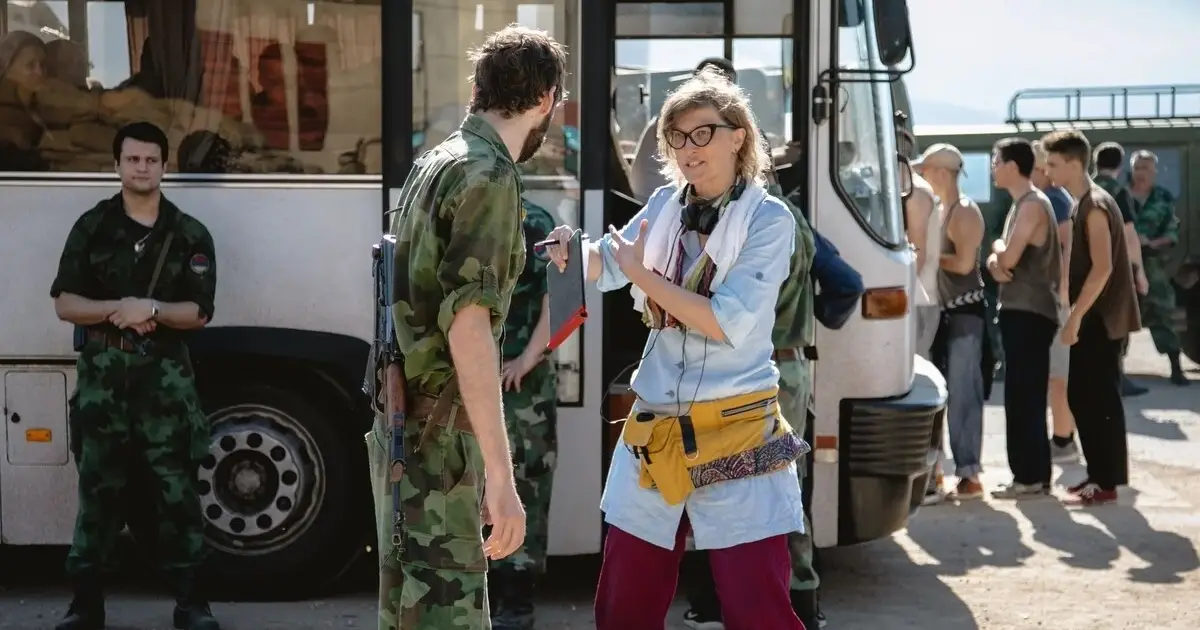 Jasmila Žbanić na snimanju filma "Quo vadis, Aida"