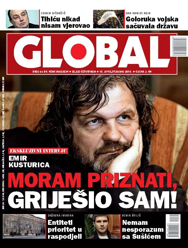 Naslovnica magazina "Global" iz aprila 2014.