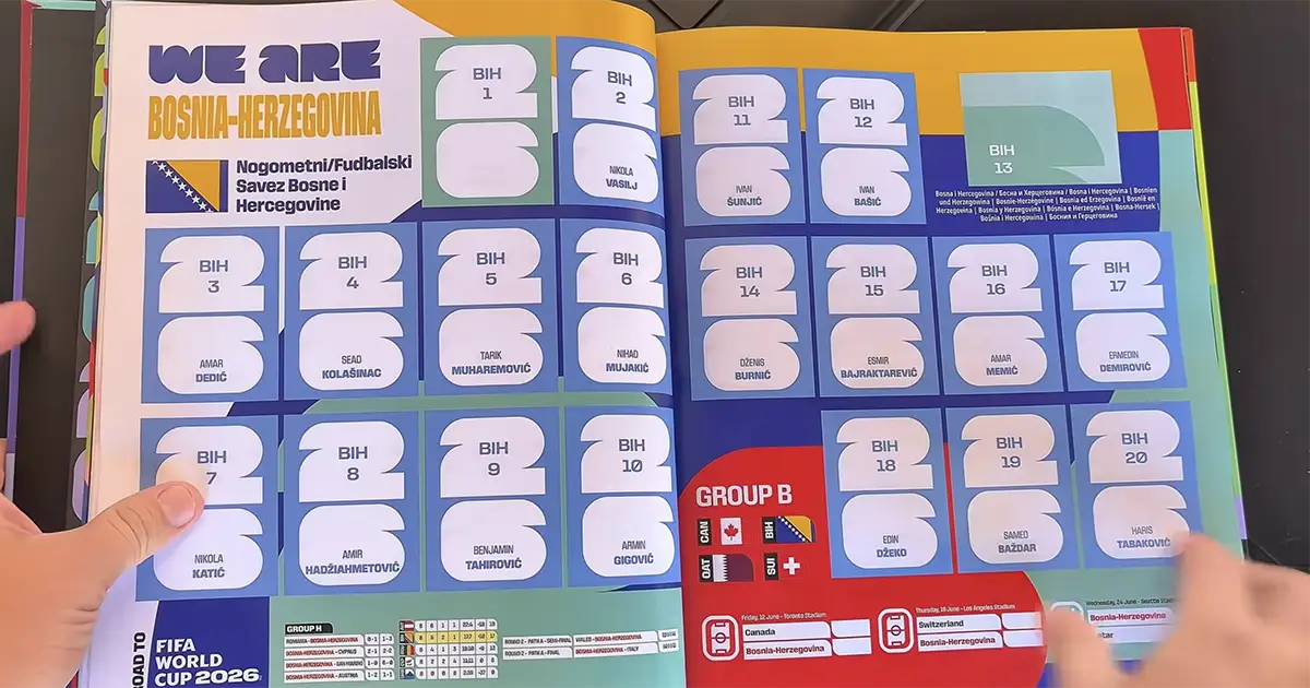 reprezentacija bih u panini albumu