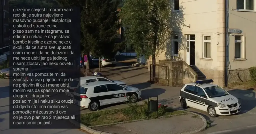 Škole zaprimile prijetnje: “Sutra je najavljeno masovno pucanje i eksplozija od strane Edina”