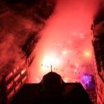 Pogled iz zraka na doček nogometne reprezentacije BiH u Sarajevu