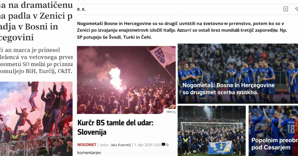 Slovenački mediji o uspjehu BiH