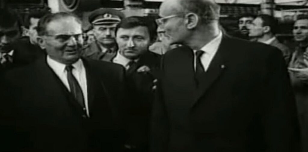 Tito i Blum tokom Brozove posjete Energoinvestu