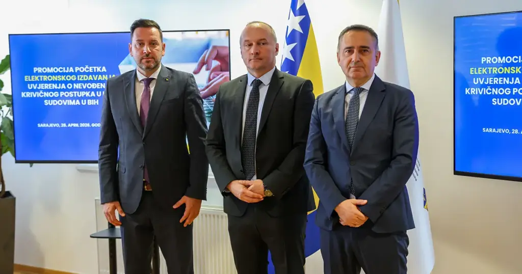 Četiri suda u FBiH počinju elektronski izdavati uvjerenja o nevođenju krivičnog postupka
