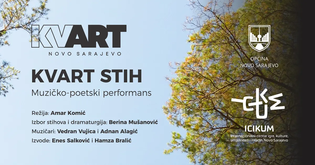 ICIKUM priređuje muzičko-poetski performans "KVart stih"