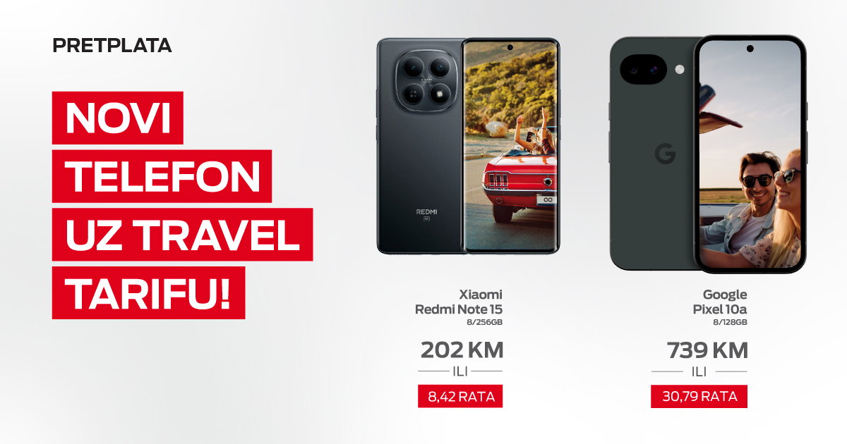 Izaberite svoj novi telefon i m:tel Travel tarifu