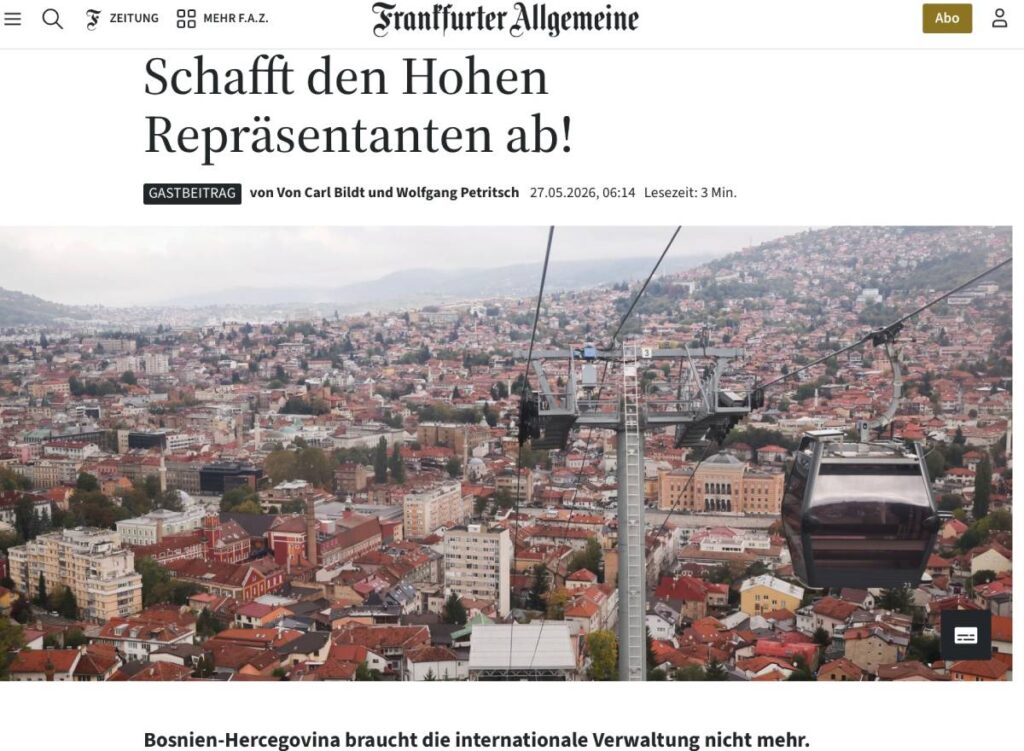 Tekst Bildta i Petritscha za FAZ