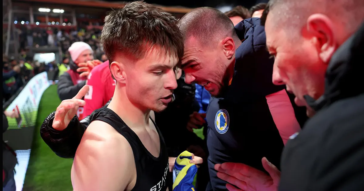 Esmir Bajraktarević nakon pobjede nad Italijom