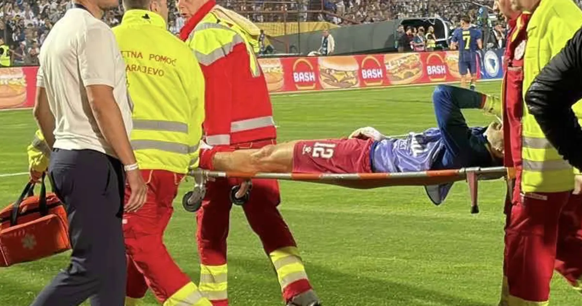 Šok na Koševu: Reprezentativac BiH sa terena iznesen na nosilima