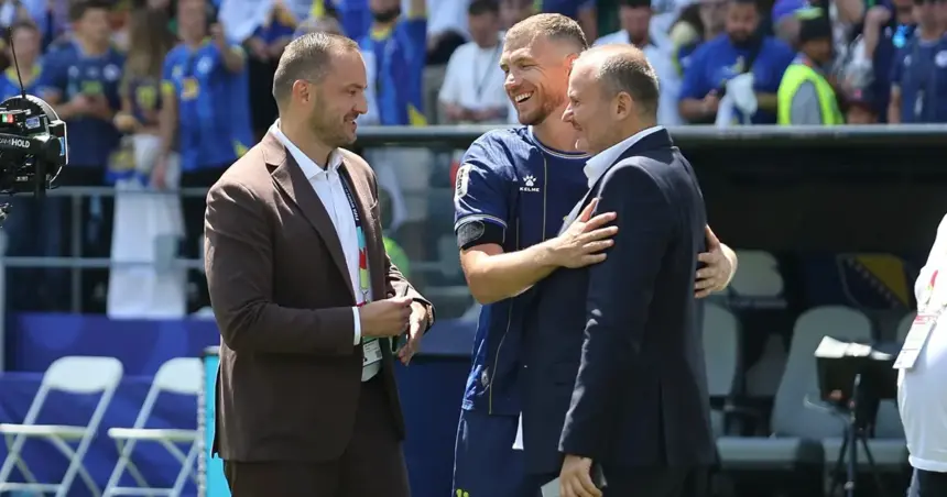 Zeljković i Džeko nakon utakmice