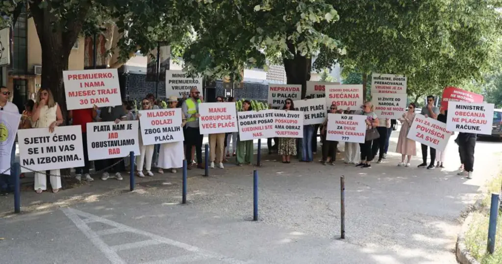 Štrajk upozorenja uposlenika pravosuđa u HNK