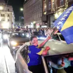 Bh. navijači na ulicama Sarajeva