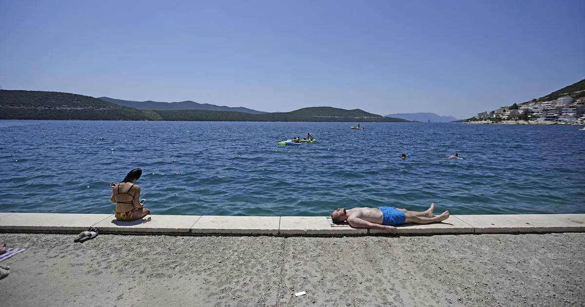 neum plaža vrijeme ljeto more