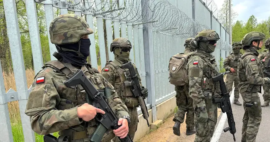 Poljski vojnici na granici s Bjelorusijom