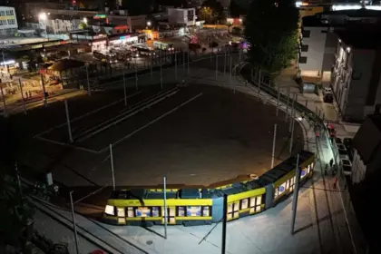 Prva testna vožnja tramvajem na novoj okretaljci na Ilidži