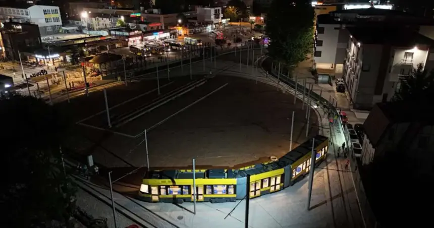 Prva testna vožnja tramvajem na novoj okretaljci na Ilidži