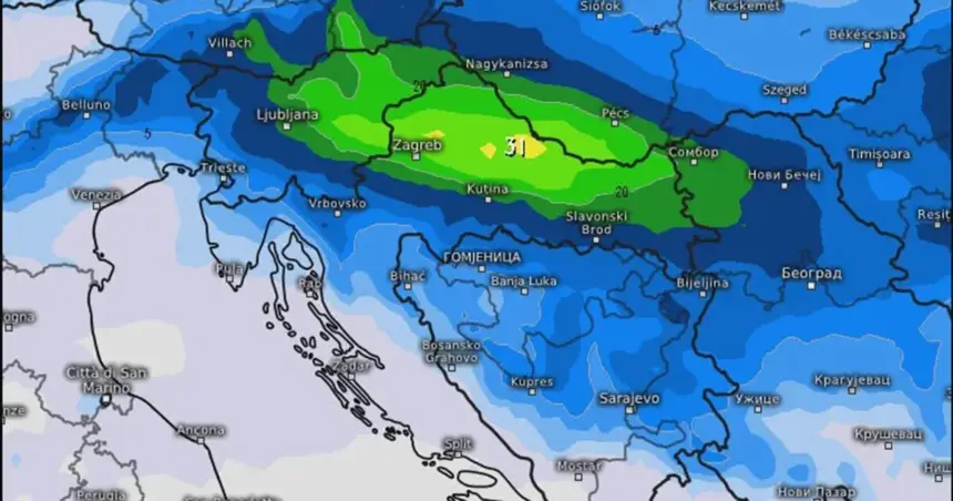 Područja gdje se najviše nestabilnosti očekuje do kraja današnjeg dana i sutra