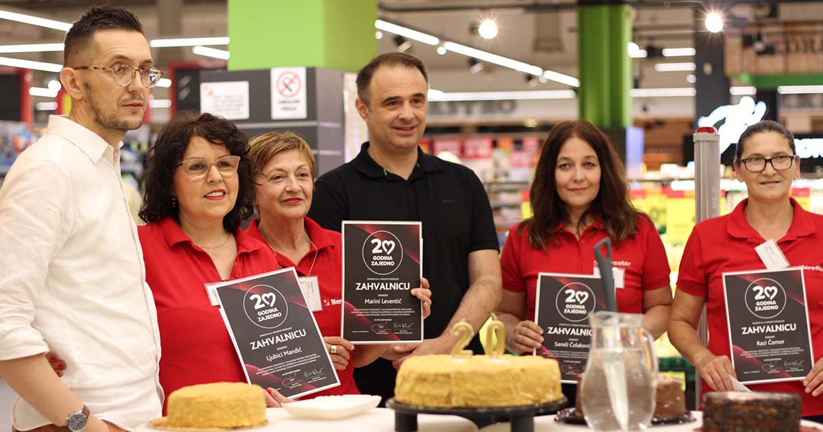 Mercator centar Mostar proslavio jubilarni rođendan uz vjerne kupce i priznanja zaposlenicima