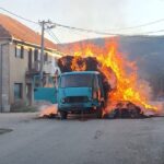 Izgorio kamion sa sijenom