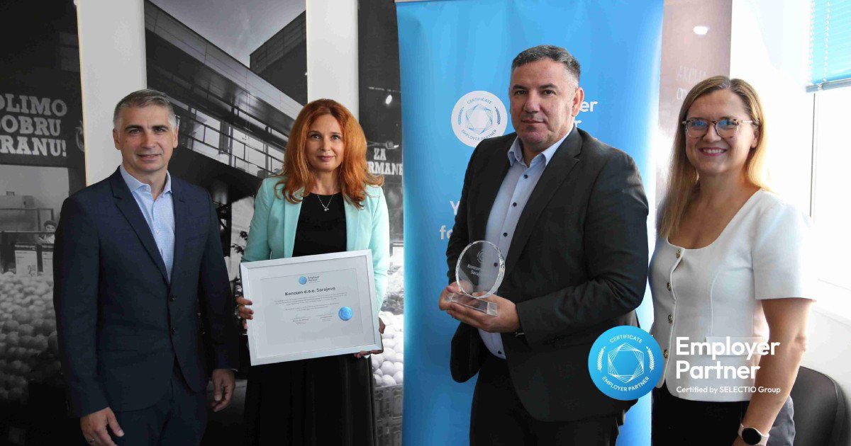 Konzum d.o.o. Sarajevo dobio Employer Partner certifikat