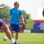 Luka Modrić na treningu Hrvatske