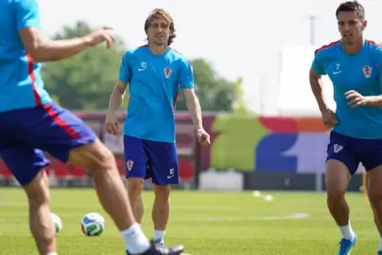 Luka Modrić na treningu Hrvatske