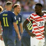 Balogun dobio crveni karton u duelu s BiH Folarin Balogun (USA) reflects on his goal (Photo by Darren Campbell/Sportpix/SIPA USA) *** No Sales in the UK ***