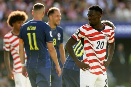 Balogun dobio crveni karton u duelu s BiH Folarin Balogun (USA) reflects on his goal (Photo by Darren Campbell/Sportpix/SIPA USA) *** No Sales in the UK ***